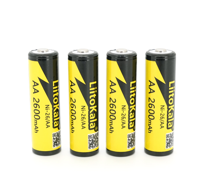 Акумулятор LiitoKala Ni-26 / AA 1.2V AA 2600mAh NiMH Rechargeable Battery, 4 штуки в shrink, ціна за shrink