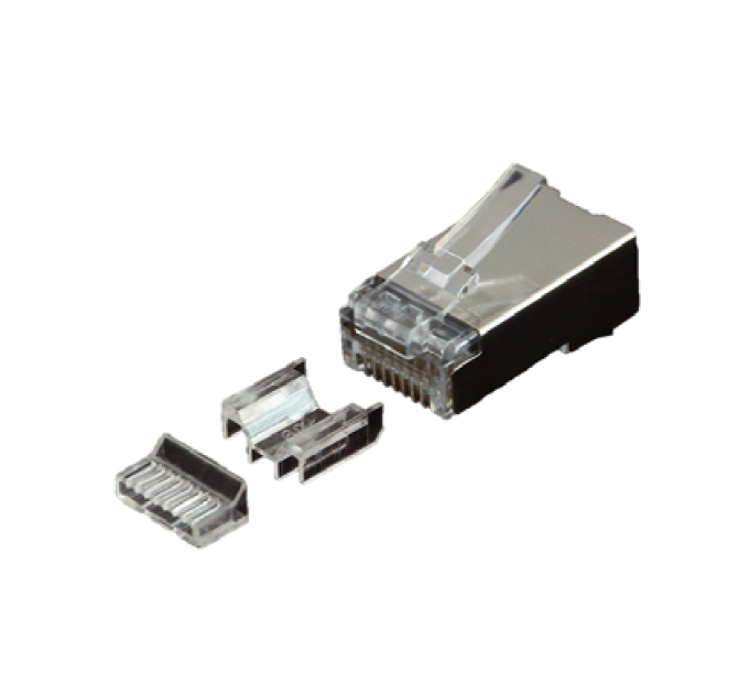Конектор OK-net RJ-45 Кат.6А FTP 50U із двома вставками упаковка 100 шт. ціна вказана за шт.