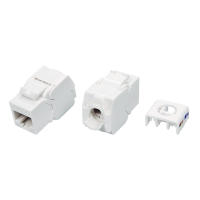 Модульний роз'єм OK-net Кат.6 UTP (180°, toolless) білий