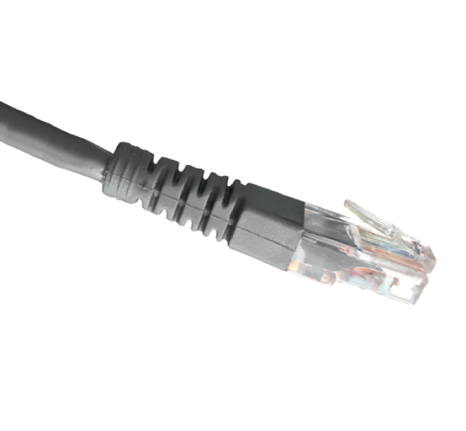 Патч-корд OK-net Кат.5e UTP 24AWG Сірий Без захисту фіксатора 10м