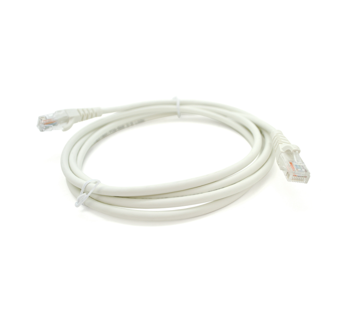 Патч-корд OK-net Кат.5e UTP 24AWG LSZH Бiлий 2м