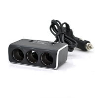 АЗП розгалужувач + вольтметр Olesson 1639, 12V-3 * 12V + 2 * USB, Black, Blister АЗП розгалужувач + вольтметр Olesson 1639, 12V-3 * 12V + 2 * USB, Black, Blister