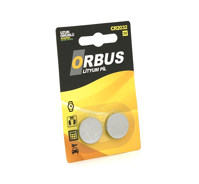 Батарейка літієва Orbus CR2032, 2 шт у блістері, ціна за блістер