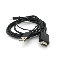 Конвертер MHL microUSB (тато) + USB (тато) => HDMI(тато) 1.8м, Black, 4K / 2K, BOX