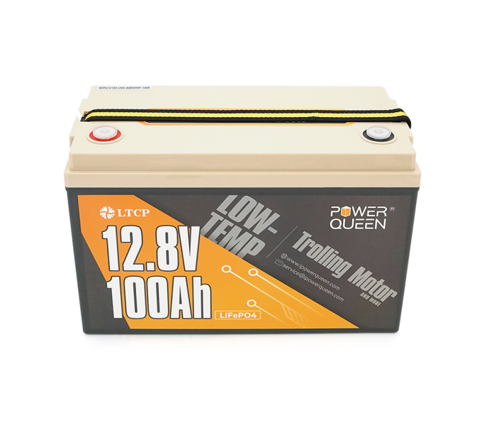 Акумуляторна батарея LiFePO4 Power Queen 12.8V 100Ah, 1280Wh, BMS 100A, LOW-TEMP, ≥4000 циклів, 329*172*214мм, 9.8kg