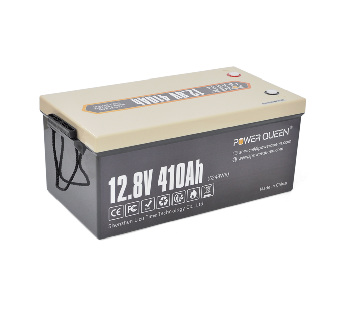 Акумуляторна батарея LiFePO4 Power Queen 12.8V 410Ah , 5240Wh, BMS 250A, ≥4000 циклів, 522*240*218 мм