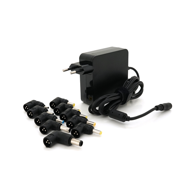 Універсальний БЖ Input 100V-240V 50-60Mhz, Output :15V / 20V, 90W, корпус-пластмаса, ручне регулювання, 10 Г-подібних роз'ємів, BOX