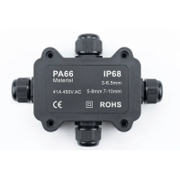 Водонепроникна коробка PA66 3-6,5mm (7-10mm), 1-6 контактів, 70 х 40 х 40 мм, IP68