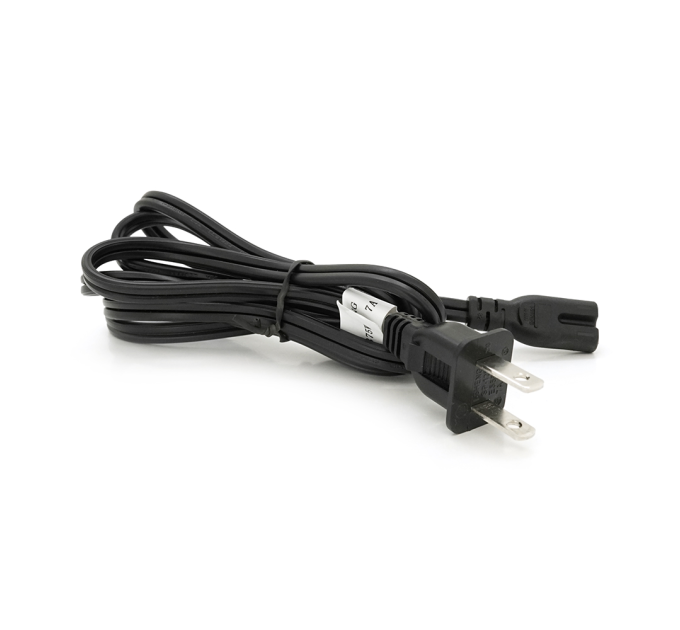 Кабель живлення CN 1.5m, 0.5mm, PC-184 / 2 A-C7 2 pin (американський роз'єм), Black, OEM Q50