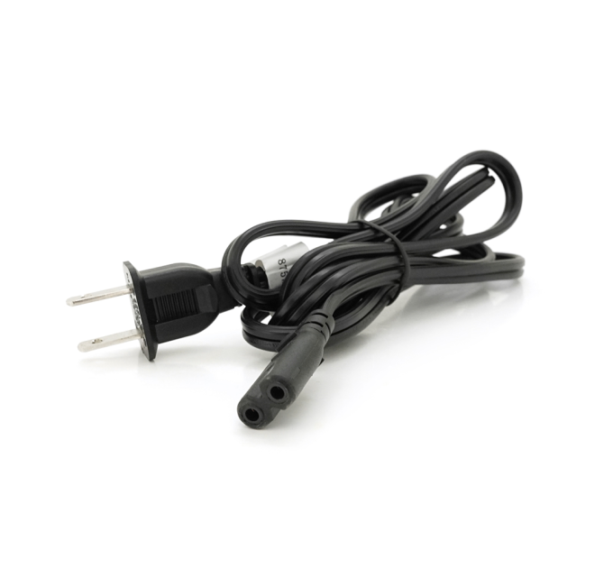 Кабель живлення CN 1.5m, 0.5mm, PC-184 / 2 A-C7 2 pin (американський роз'єм), Black, OEM Q50
