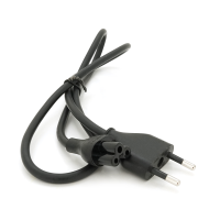 Кабель живлення 1.0m, 0.5mm, PC-184 / 2 CEE7 / 16-C5 3 pin (для побутової техніки), Black, OEM Q600
