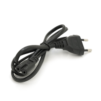 Кабель живлення 1.0m, 0.5mm, PC-184 / 2 CEE7 / 16-C7 2 pin (для побутової техніки), Black, OEM Q600