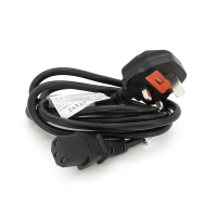 Кабель живлення UK 1.5m, 0.5mm, PC-184 / 2 CPCS-C13 3 pin (китайський роз'єм), Black, OEM
