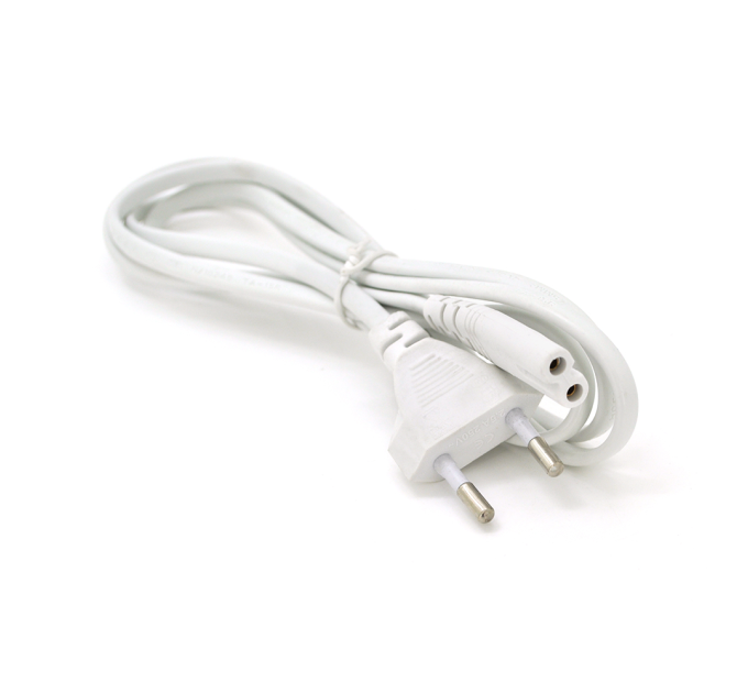 Кабель живлення 1.2m, 0.5mm, PC-184 / 2 CEE7 / 16-C7 2 pin (для побутової техніки), White, OEM Q500