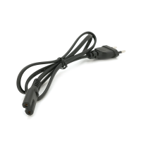 Кабель живлення 1.0m, 0.5mm, PC-184 / 2 CEE7 / 16-C7 2 pin (для побутової техніки), Black, OEM Q600