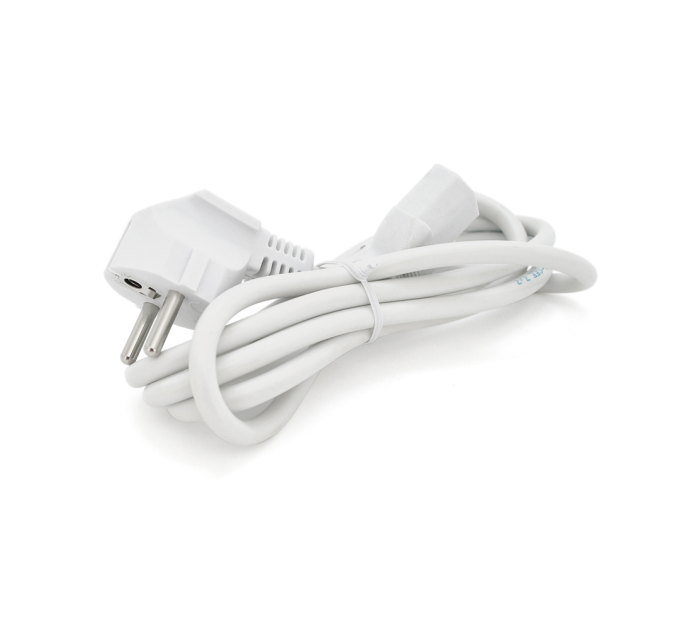 Кабель живлення Ritar PC-186 CEE7 / 17-C13, 1.5m, 0.75mm, 3 pin (евровилка), White, OEM, МЕДЬ!!!!