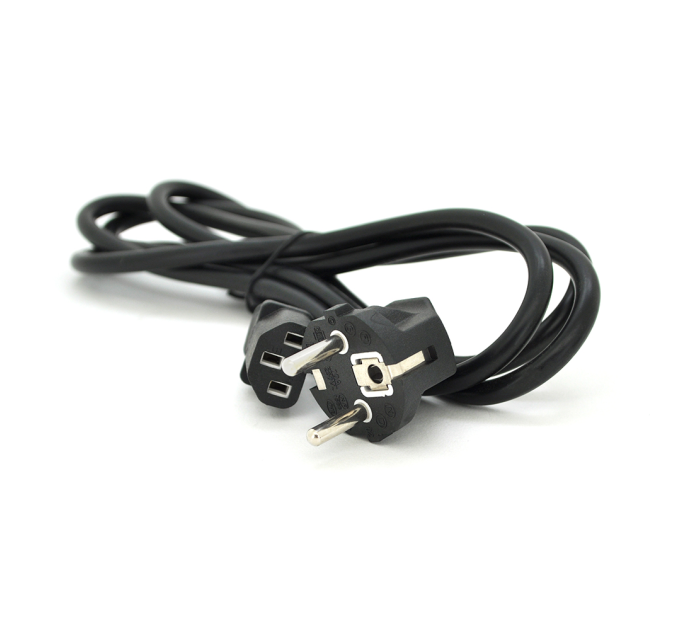 Кабель живлення Schuko PC-186 CEE7 / 17-C13, 1.8M, 0.75mm, OEM (євровилках) МЕДЬ!!!!!Q200