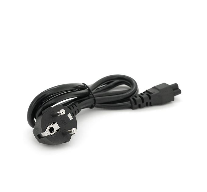 Кабель живлення Schuko PC-186 CEE7 / 17-IEC C5, 1.2M, 0.75mm, для ноутбука, OEM Q25 / 300