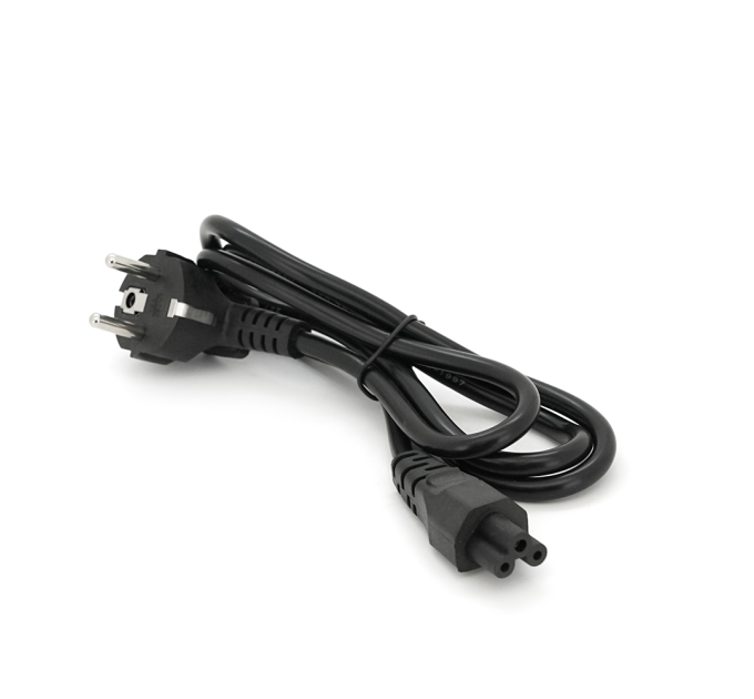 Кабель живлення Schuko PC-186 CEE7 / 17-IEC C5, 1.2M, 0.75mm, для ноутбука, OEM Q25 / 300