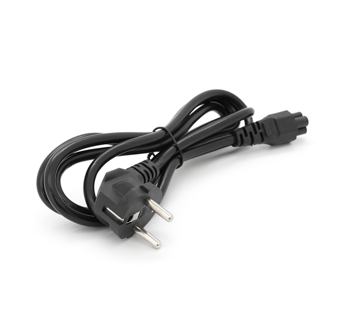Кабель живлення Schuko PC-186 CEE7 / 17-IEC C5, 1.8M, 0.75mm, для ноутбука, OEM Q25 / 250