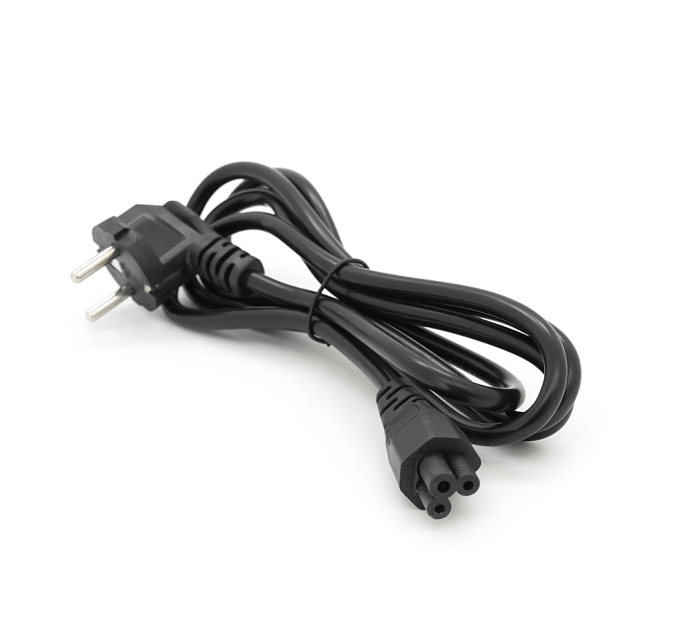 Кабель живлення Schuko PC-186 CEE7 / 17-IEC C5, 1.8M, 0.75mm, для ноутбука, OEM Q25 / 250
