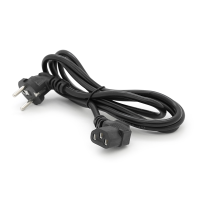 Кабель живлення Schuko кутовий PC-186A CEE7 / 17-C13, 1.8M, 0.75mm, євровилках під 90 градусів, OEM Q25 / 200