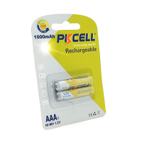 Акумулятор PKCELL 1.2V AAA 1000mAh NiMH Rechargeable Battery, 2 штуки у блістері ціна за блістер, Q12 / 144