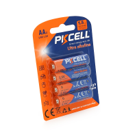 Батарейка лужна PKCELL 1.5V AA / LR6, 4 штуки у блістері ціна за блістер, Q12