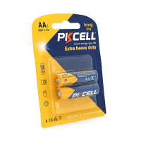 Батарейка сольова PKCELL 1.5V AA / R6, 2 штуки у блістері ціна за блістер, Q12