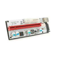 Плата PCE164P-N09 (V008S-Plus) Riser PCI-EX, x1=>x16, USB 3.0, DC12V(Molex&PCI-E / 6pin), SATA / 15pin, конденсатори 270, VER008S,Пакет