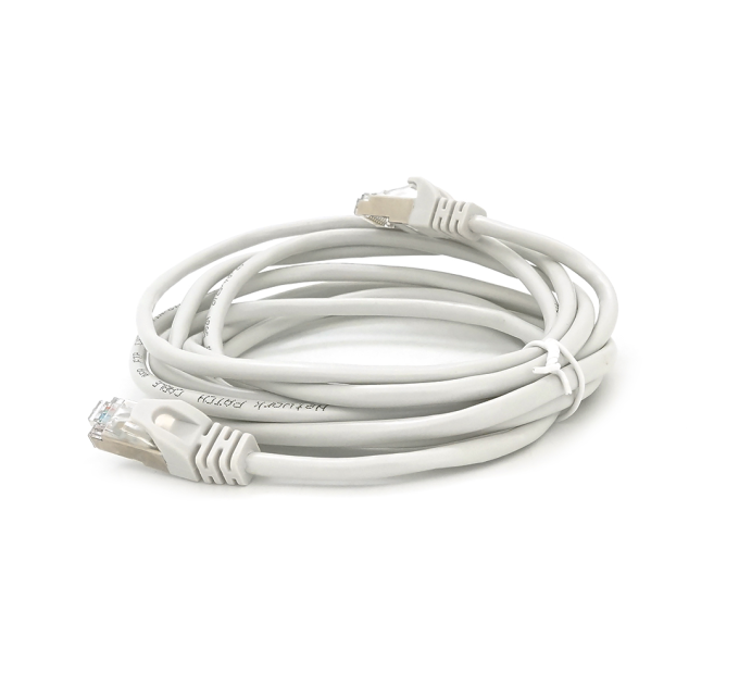 Патч-корд литий MERLION, FTP, RJ45, Cat.5e, 3m, сірий, CCA, Q200