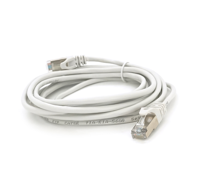 Патч-корд литий MERLION, FTP, RJ45, Cat.5e, 3m, сірий, CCA, Q200