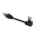 Патч-корд литий UTP, RJ45(прямий / кутовий), неекранований, UTP5e 0.13m,patch D=4.9mm AWG26 1x90° CU,чорний, Q200