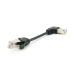 Патч-корд литий UTP, RJ45(прямий / кутовий), неекранований, UTP5e 0.13m,patch D=4.9mm AWG26 1x90° CU,чорний, Q200