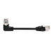 Патч-корд литий UTP, RJ45(прямий / кутовий), неекранований, UTP5e 0.13m,patch D=4.9mm AWG26 1x90° CU,чорний, Q200