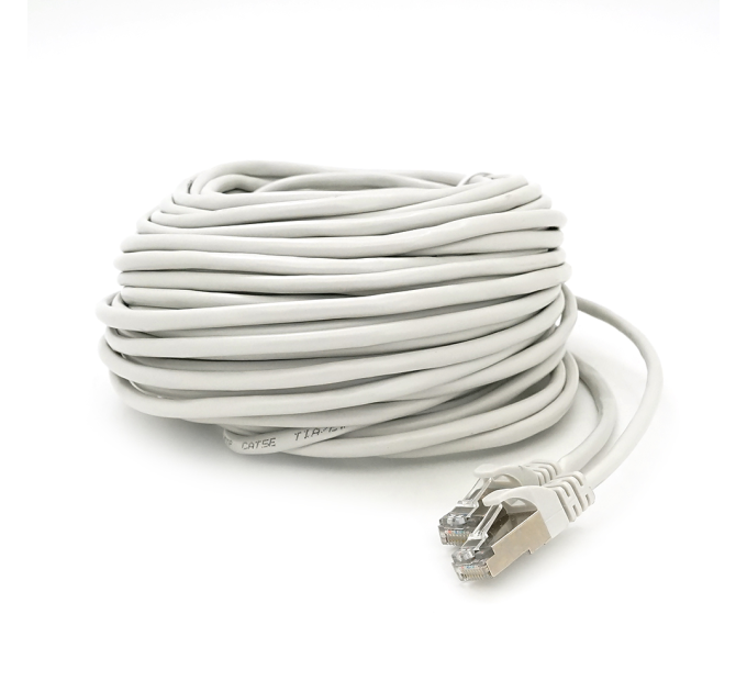 Патч-корд литий MERLION, FTP, RJ45, Cat.5e, 20m, сірий, CU, Q200