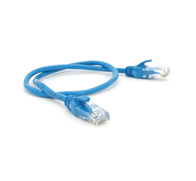Патч-корд литий RITAR, CCA, UTP, RJ45, Cat.5e, 0,3m, синій Q1000