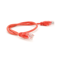 Патч-корд литий RITAR, CCA, UTP, RJ45, Cat.5e, 0,3m, червоний Q1000