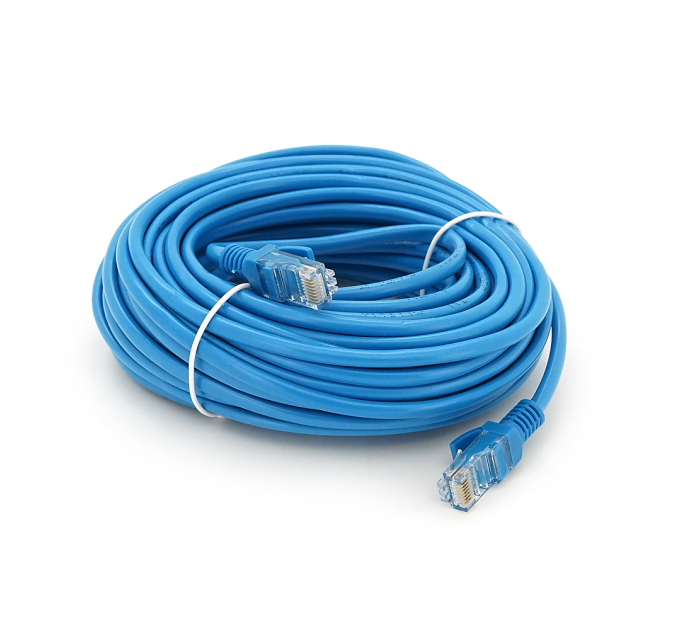 Патч-корд литий RITAR, CCA, UTP, RJ45, Cat.5e, 20m, синій