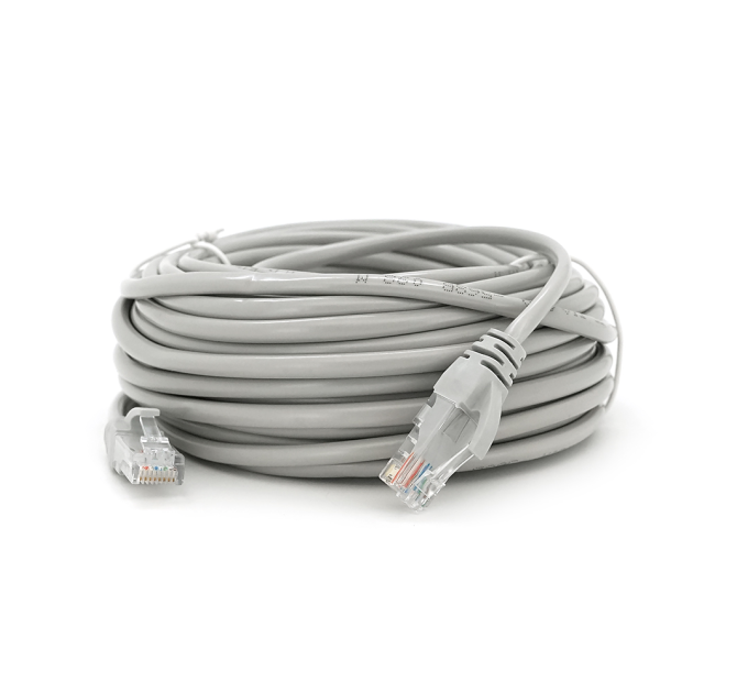 Патч-корд литий RITAR, UTP, RJ45, Cat.5e, 15m, сірий, Cu (мідь) Q100