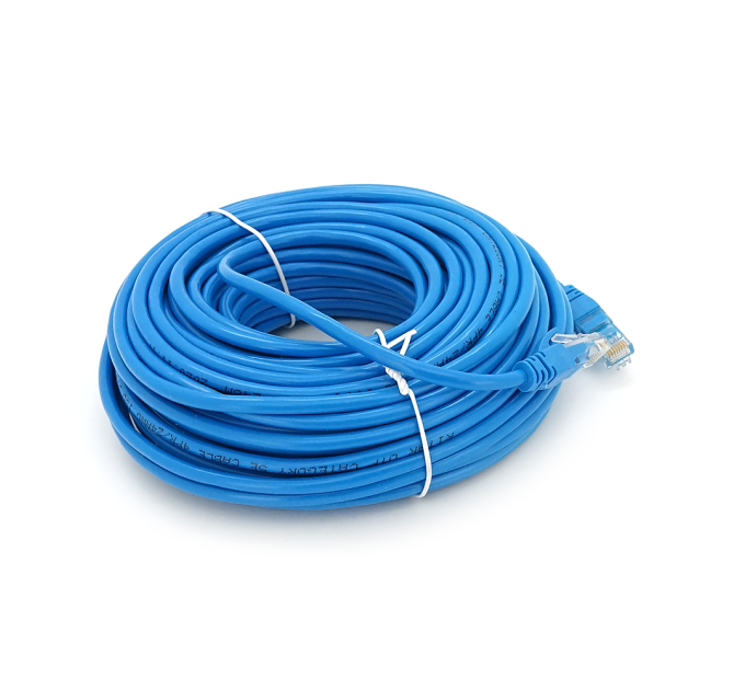 Патч-корд литий RITAR, UTP, RJ45, Cat.5e, 20m, синій, Cu (мідь)