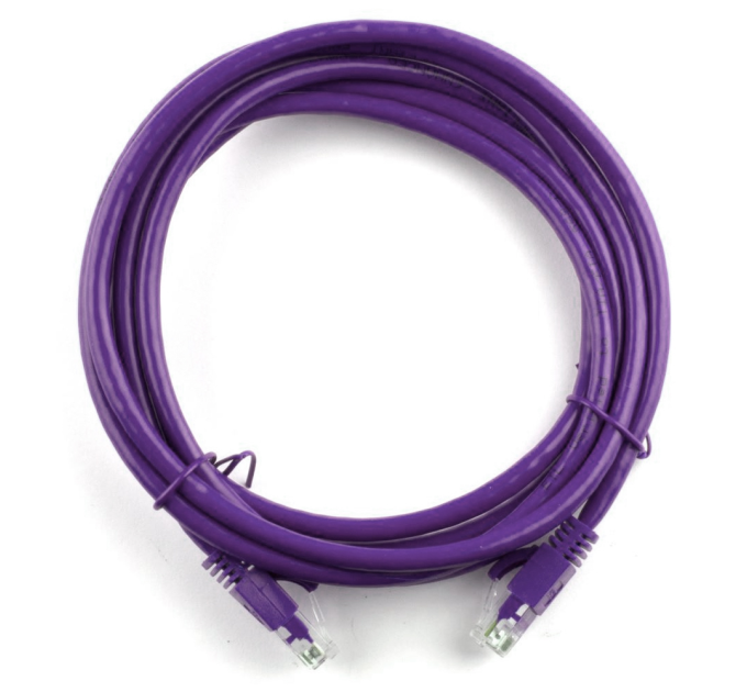 Патч-корд литий RITAR, UTP, RJ45, Cat.5e, 5m, фіолетовий, Cu (мідь)