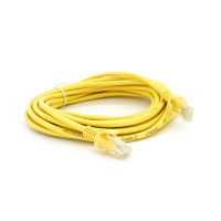 Патч-корд литий RITAR, UTP, RJ45, Cat.5e, 5m, жовтий, Cu (мідь) Q300