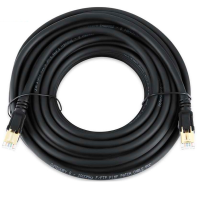 Патч-корд литий VEGGIEG, CCA, SSTP, RJ45, Cat.8, 10m, чорний