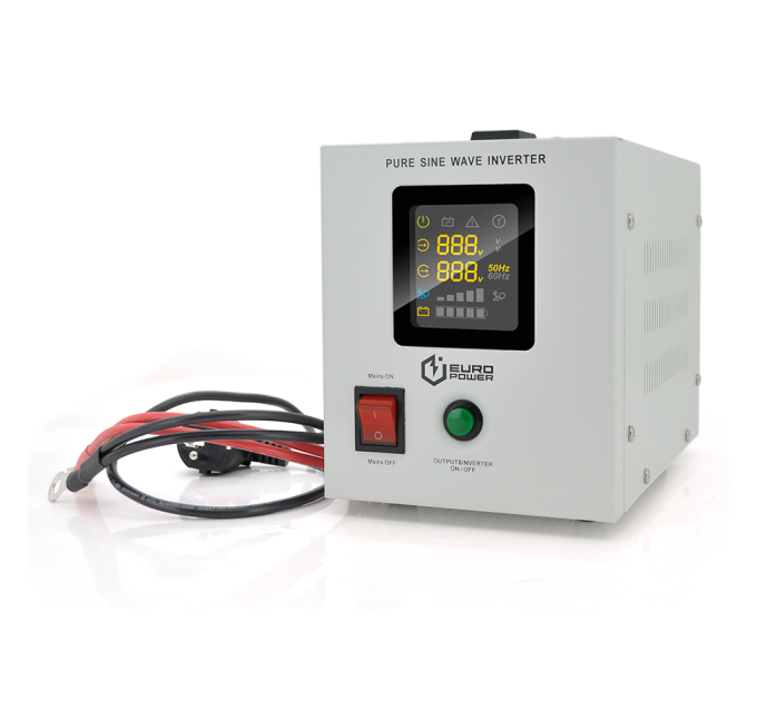 ДБЖ з правильною синусоїдою Europower PSW-EPW500TW12 (300 Вт) 5 / 10А, під зовнішню АКБ 12В , Q4 (300*198*235) 4,25 кг (235*145*180)