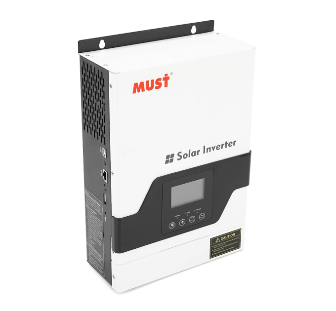 Гiбрiдний ДБЖ MUST PV18-1012VPM, 1000W, 12V, ток заряда 10-20A, 170-280V, MPPT (60А, 105 Vdc), 225*355*92 мм, 5.5 кг