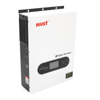 Гібридний інвертор MUST PV18-4024ECO. 4000W, 24V, струм заряду 60A, 170-280V, MPPT (100А, 60-360 Vdc), 318 454 122.5 мм. 8 кг.