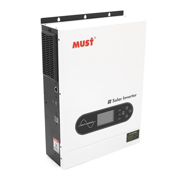Гібридний інвертор MUST PV18-4024ECO. 4000W, 24V, струм заряду 60A, 170-280V, MPPT (100А, 60-360 Vdc), 318 454 122.5 мм. 8 кг.