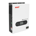 Гібридний інвертор MUST PV18-6048ECO. 6000W, 48V, струм заряду 100A, 170-280V, MPPT (100А, 60-360 Vdc), 318×454×122.5 мм. 9 кг.