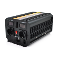 Інвертор напруги POWERMASTER, 24V / 220V, 1800W з модифікованою синусоїдою, 2 Shuko, клеми